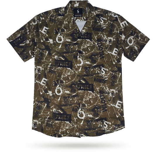 Printed Text - Half Sleeve Casual Shirt