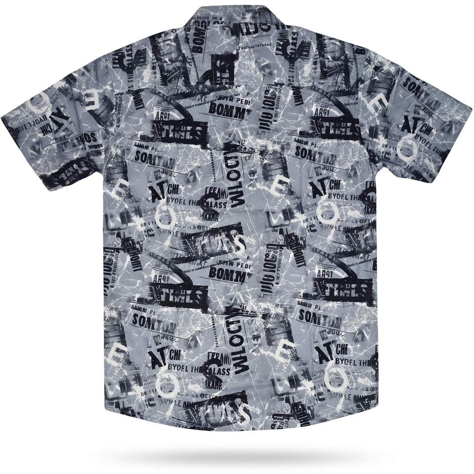 Printed Text - Half Sleeve Casual Shirt
