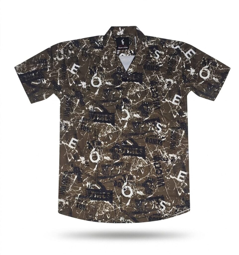 Printed Text – Half Sleeve Casual Shirt
