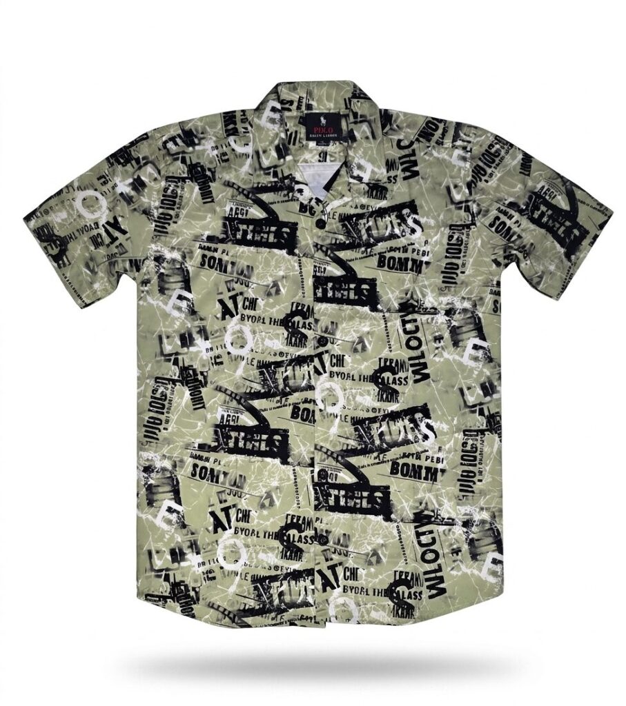 Printed Text – Half Sleeve Casual Shirt
