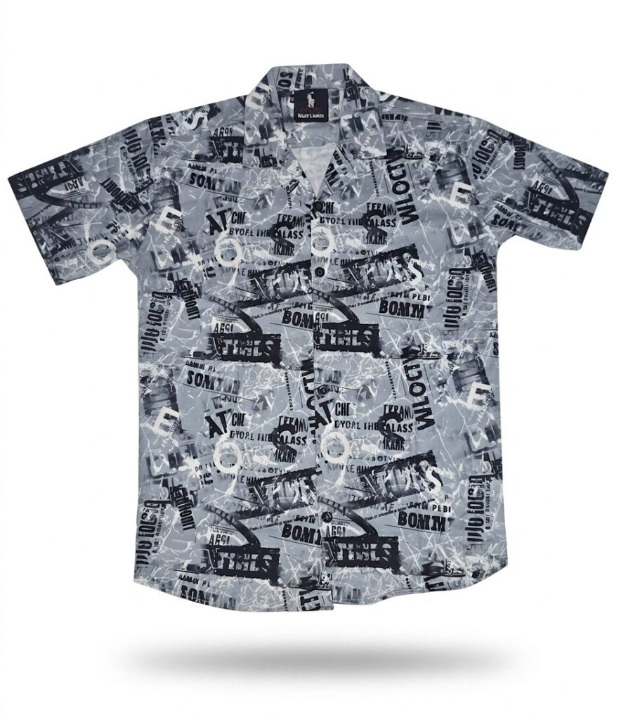 Printed Text – Half Sleeve Casual Shirt
