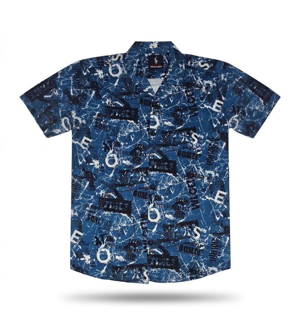 Printed Text – Half Sleeve Casual Shirt