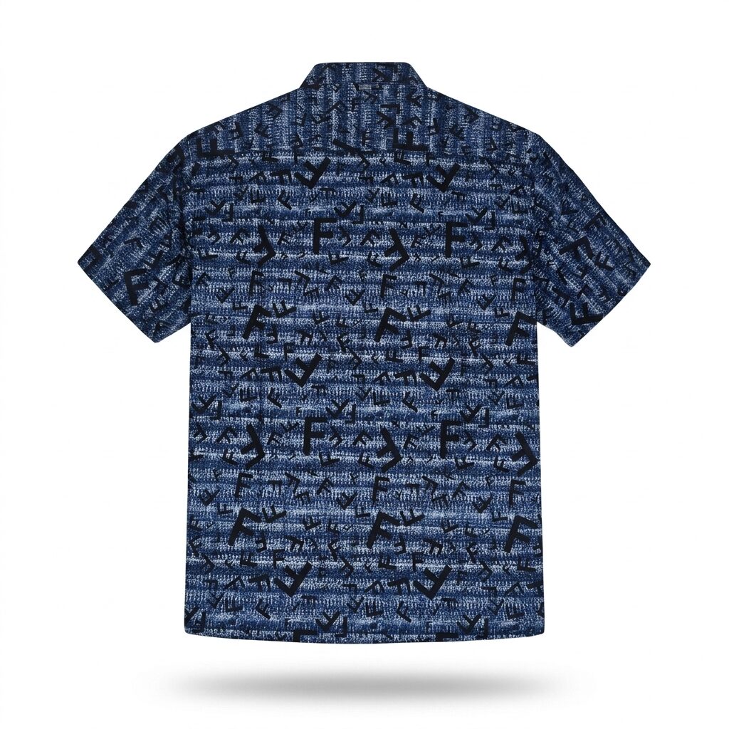 Alphabet Printed Half Sleeve Casual Shirt