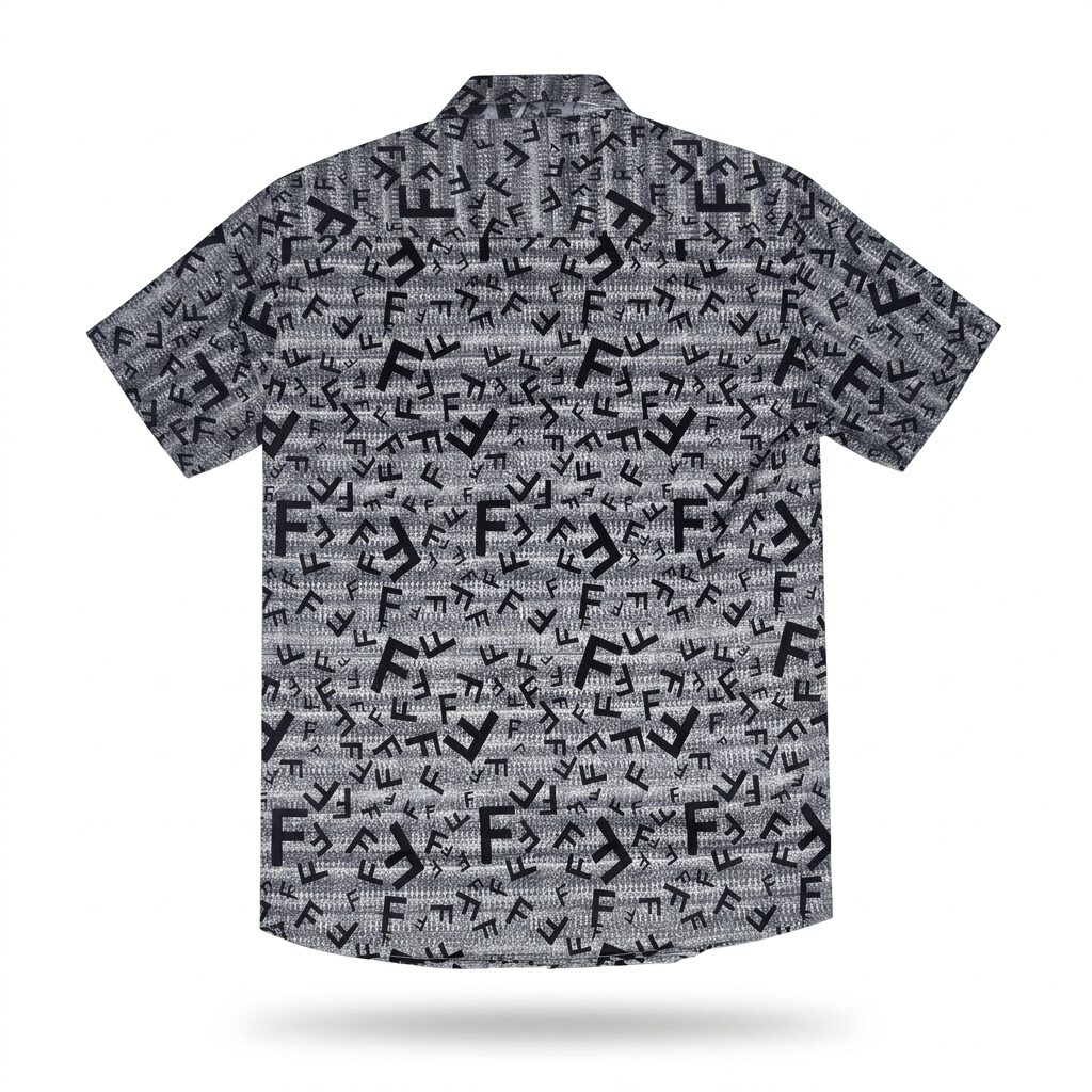 Alphabet Printed Half Sleeve Casual Shirt