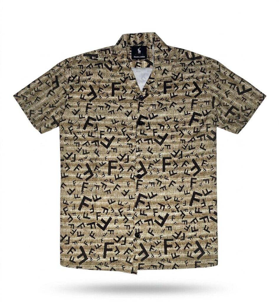 Alphabet Printed Half Sleeve Casual Shirt
