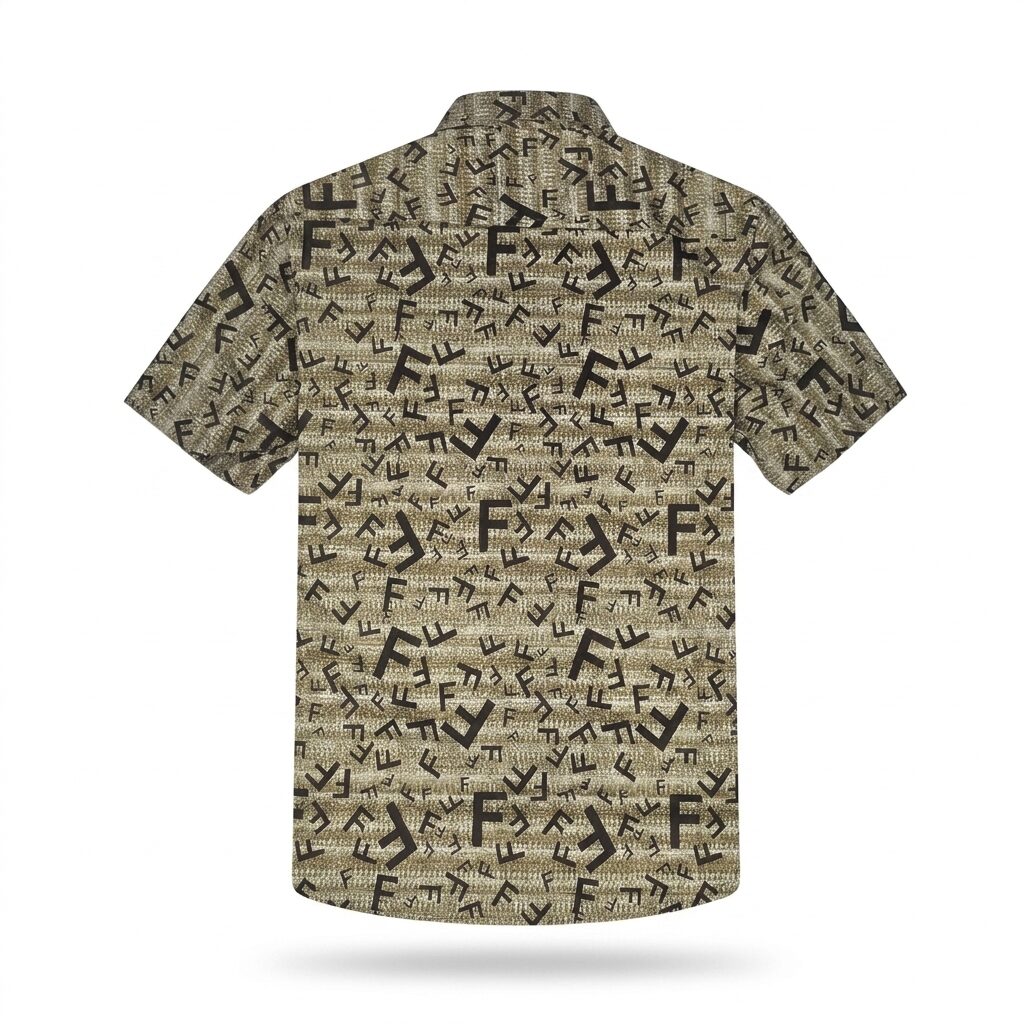 Alphabet Printed Half Sleeve Casual Shirt