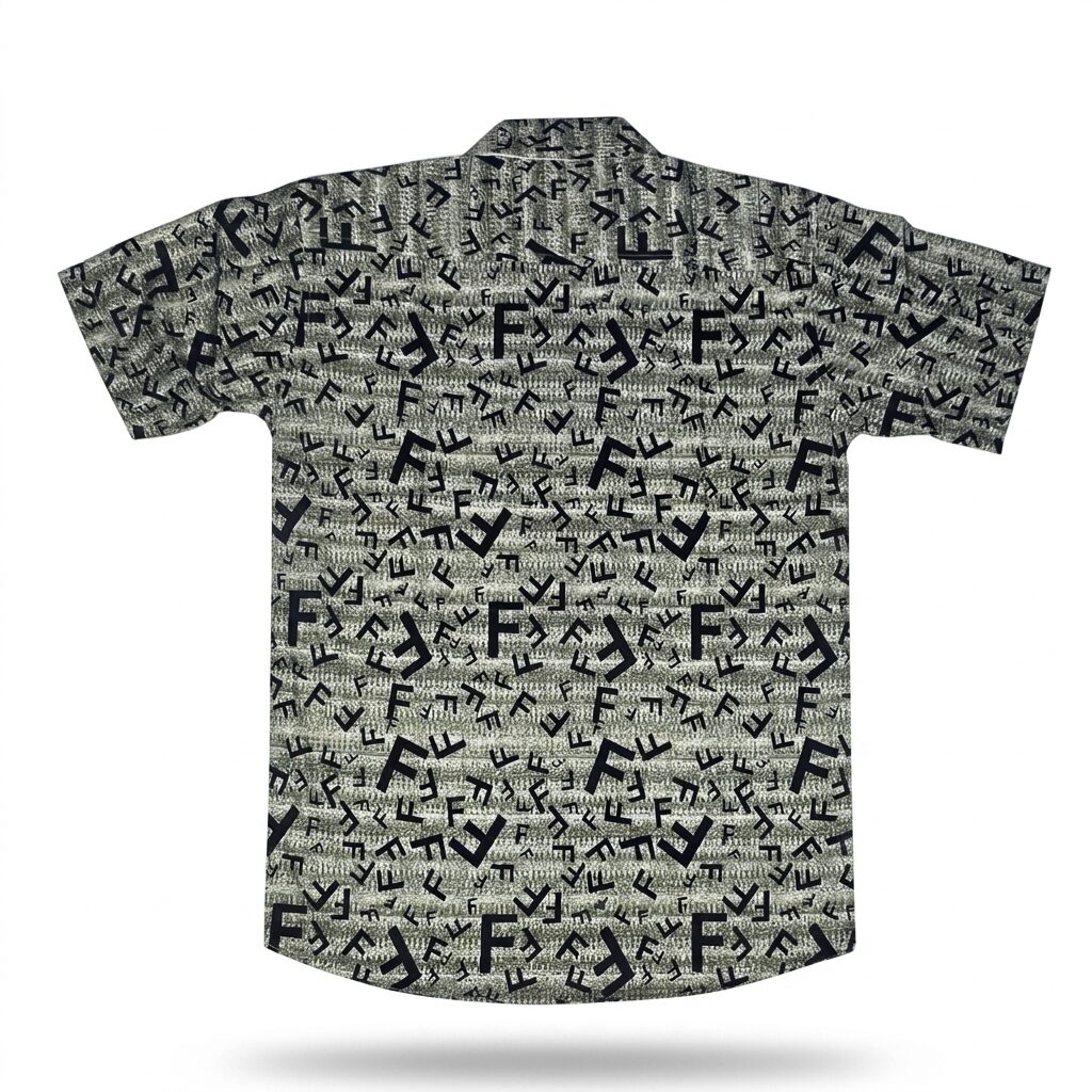 Alphabet Printed Half Sleeve Casual Shirt